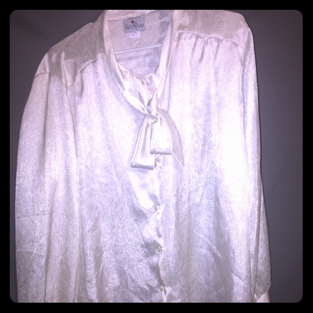 Vintage Shimmery Pearl Toned Button Down